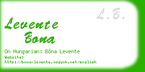levente bona business card