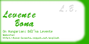 levente bona business card